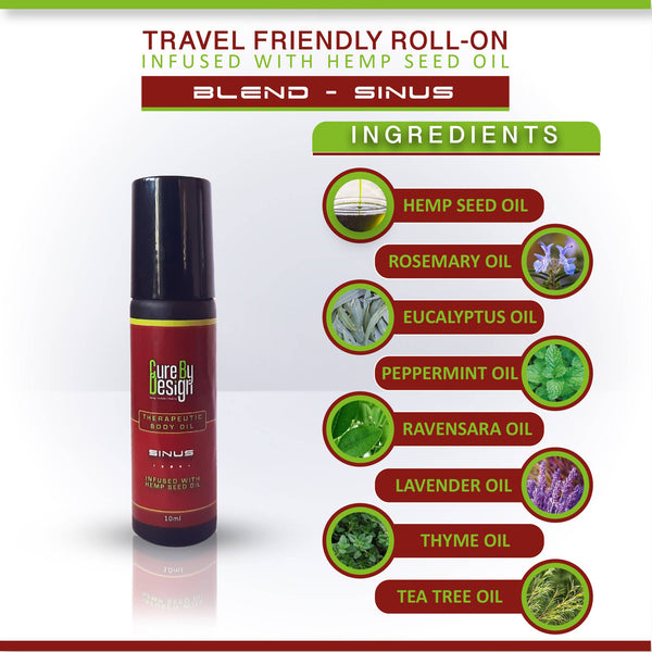 Therapeutic Essentials Oil Roll on | Sinus Relief | 10 ml