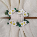 Cotton Yarn White Daisy Crochet Hair Accessory