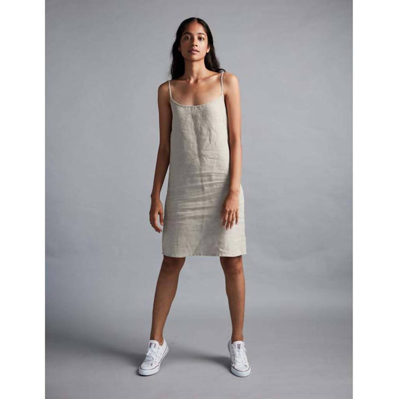 Linen Slip Dress | Ecru.