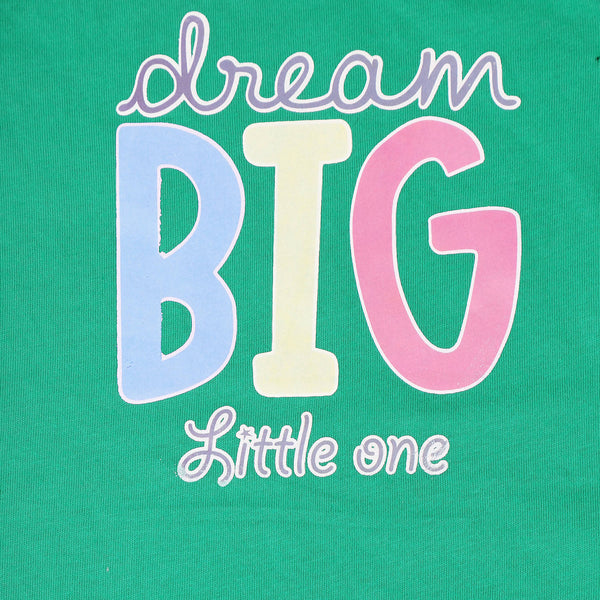 Cotton Baby Romper | Dream Big Print | Green