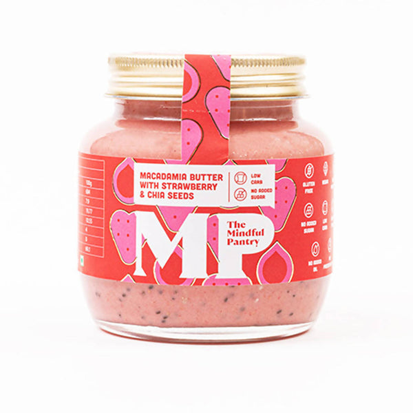 Gluten Free Macadamia Butter with Strawberry and Chia Seed | 275 g