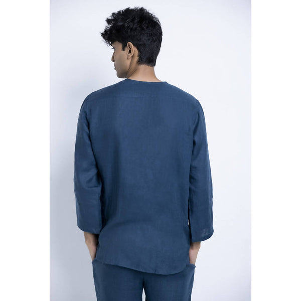 Linen Men Pyjamaset | Indigo