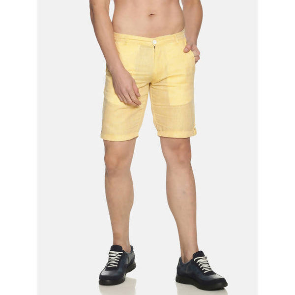 Hemp Slim Fit Shorts | Yellow