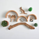 Birch and Bug Wooden Animal Toys for Kids | Birch Exotic Animals | BPA Free | Set of 4