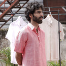 Linen Kurta for Men | Short Kurta | Handmade | Red