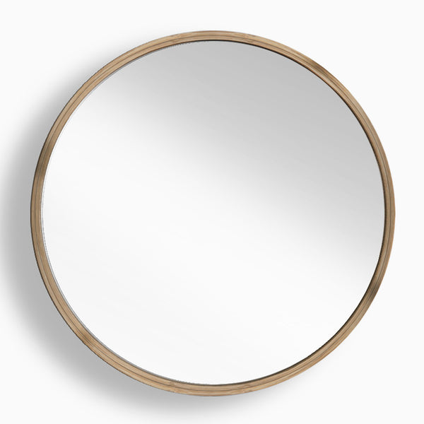 Bamboo Round Large Mirror | Yellow