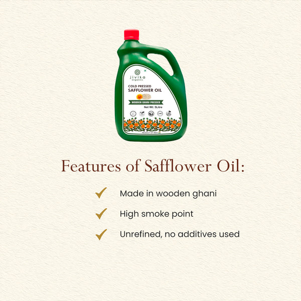 Safflower Oil | Natural Cold Pressed Oil | 5 L