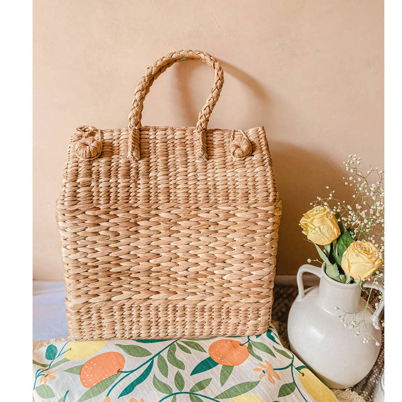 Kauna Grass Basket | Kitchen & Storage Basket | LxBxH-32x25x30 cm