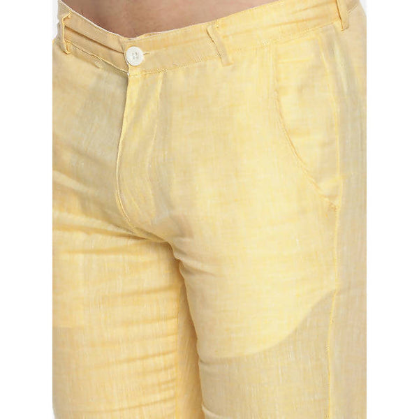 Hemp Slim Fit Shorts | Yellow