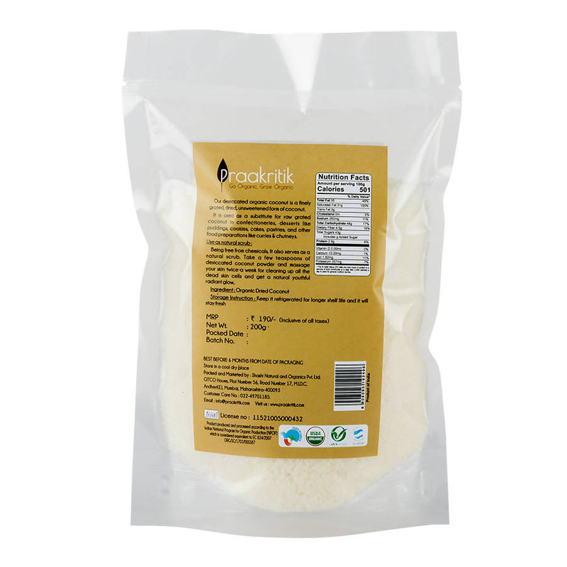 Organic Desiccated Coconut Powder | 200 g