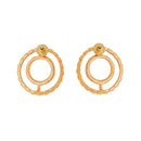 Brass Circular Studs | Gold Plated