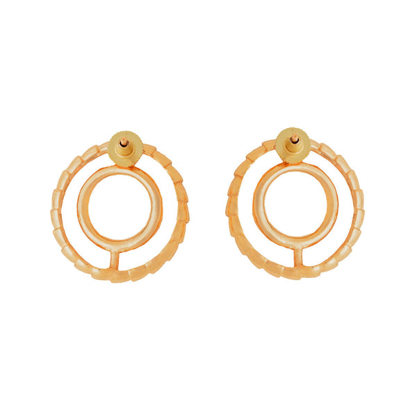 Brass Circular Studs | Gold Plated