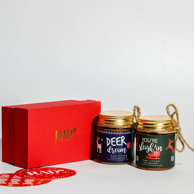 Housewarming Hampers | Natural Soy Wax Scented Candle Jars with Lid Set of 2