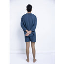 Pure Linen Short Set | Indigo