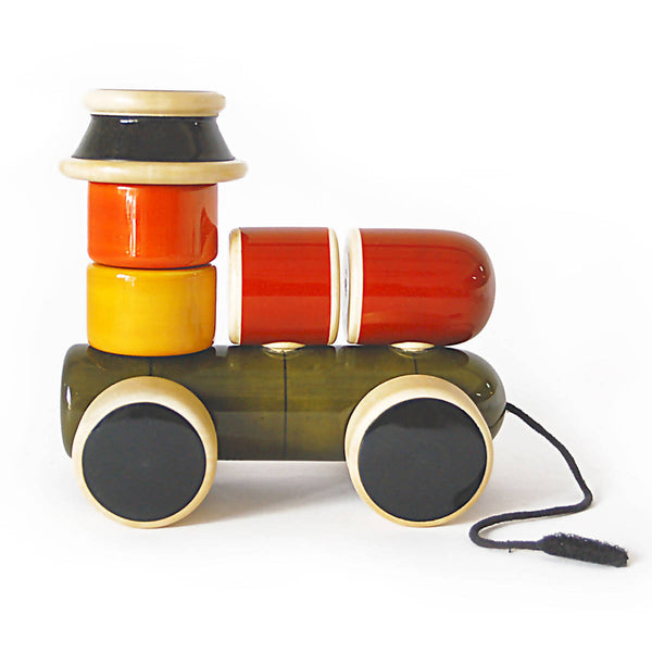 Wooden Channapatna Engine Push Toy for Kids | BPA Free