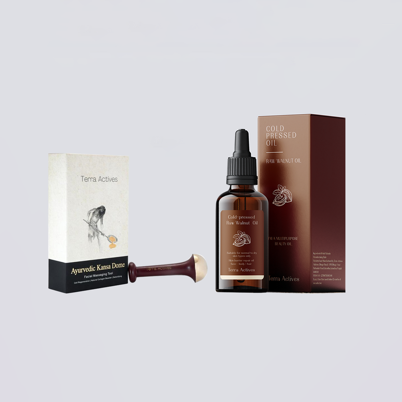 Ayurvedic Kansa Wand & Walnut Oil Combo | Set of 2