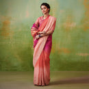 Festive Wear | Pure Linen Saree | Pink and Peach Ombre