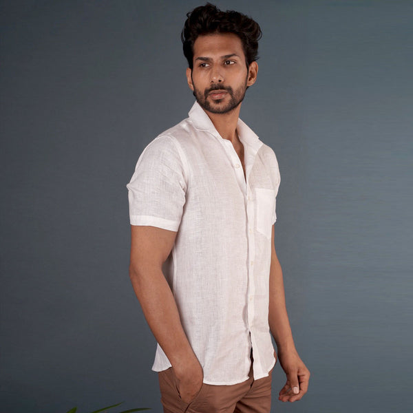 Linen Shirt for Men | White