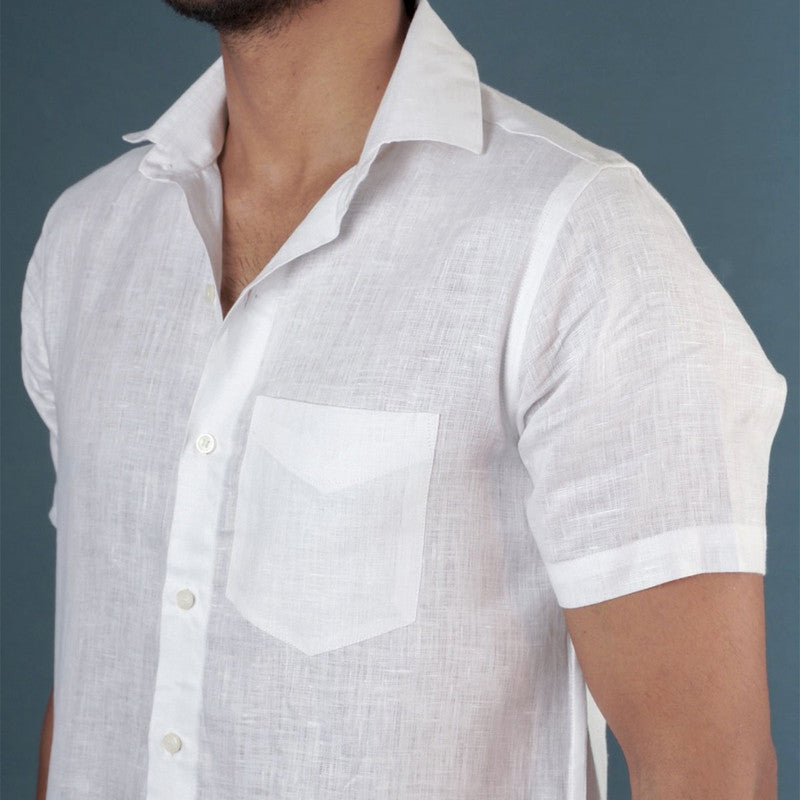 Linen Shirt for Men | White