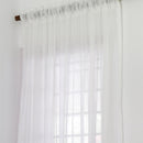 Pure Cotton Sheer Curtains | White