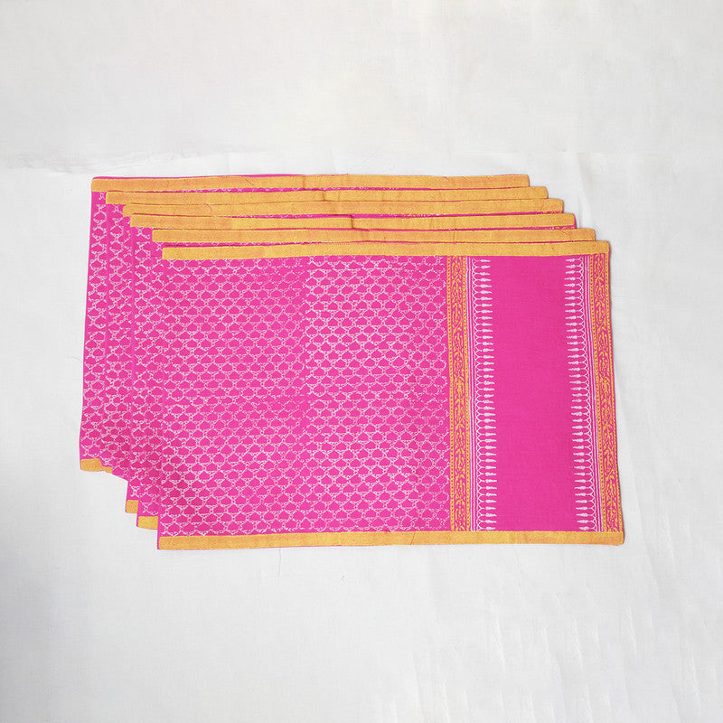 Cotton Table Mats | Pink | Set of 6