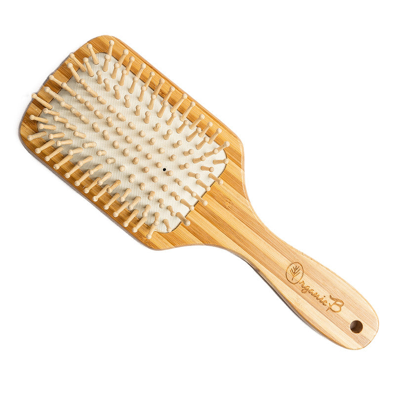 Bamboo Brush | Wooden Paddle Brush | For Hair | Brown