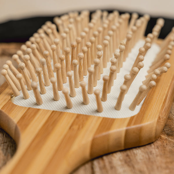 Bamboo Brush | Wooden Paddle Brush | For Hair | Brown