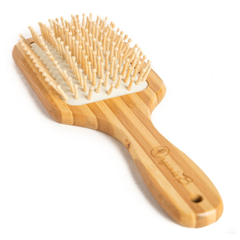 Bamboo Brush | Wooden Paddle Brush | For Hair | Brown