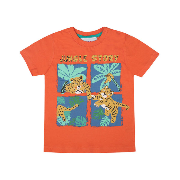 Organic Cotton Short Sleeves T-Shirt for Kids | Orange