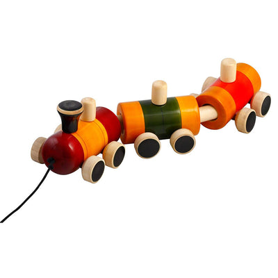 Wooden Pull Toy for Baby | Holistic Development | Pom Pom Rail